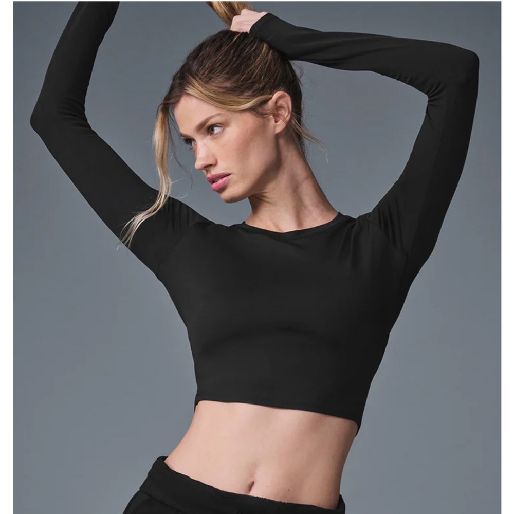 ALO Yoga Alosoft Crop Finesse Long Sleeve